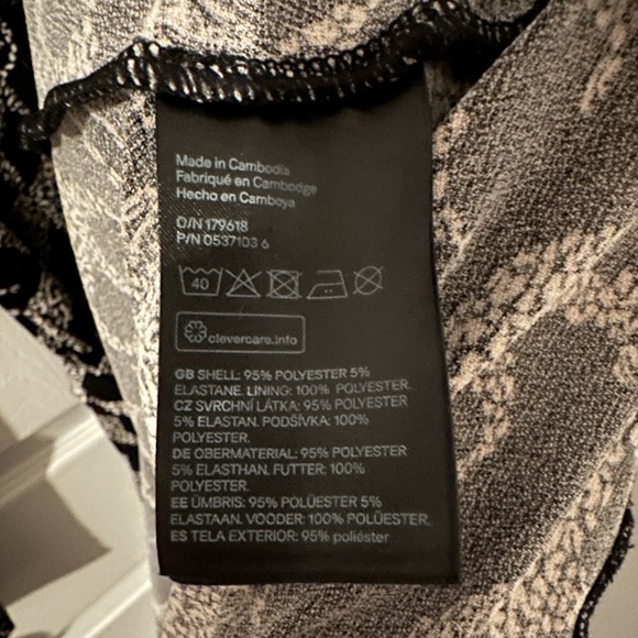 H&M Black and White Leopard Dress with Tie Belt - Picture 5 of 5